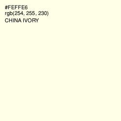 #FEFFE6 - China Ivory Color Image
